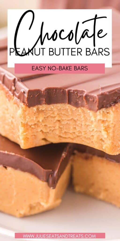 Chocolate Peanut Butter Bars JET Pin Image