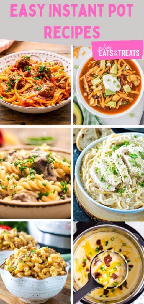 Easy Instant Pot Recipes Pinterest Collage