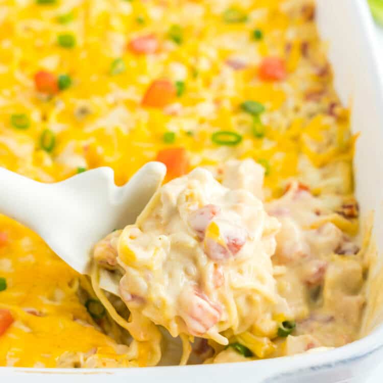 Mexican Chicken Spaghetti casserole