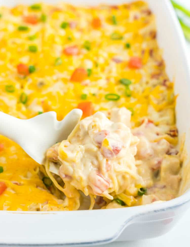 Mexican Chicken Spaghetti casserole