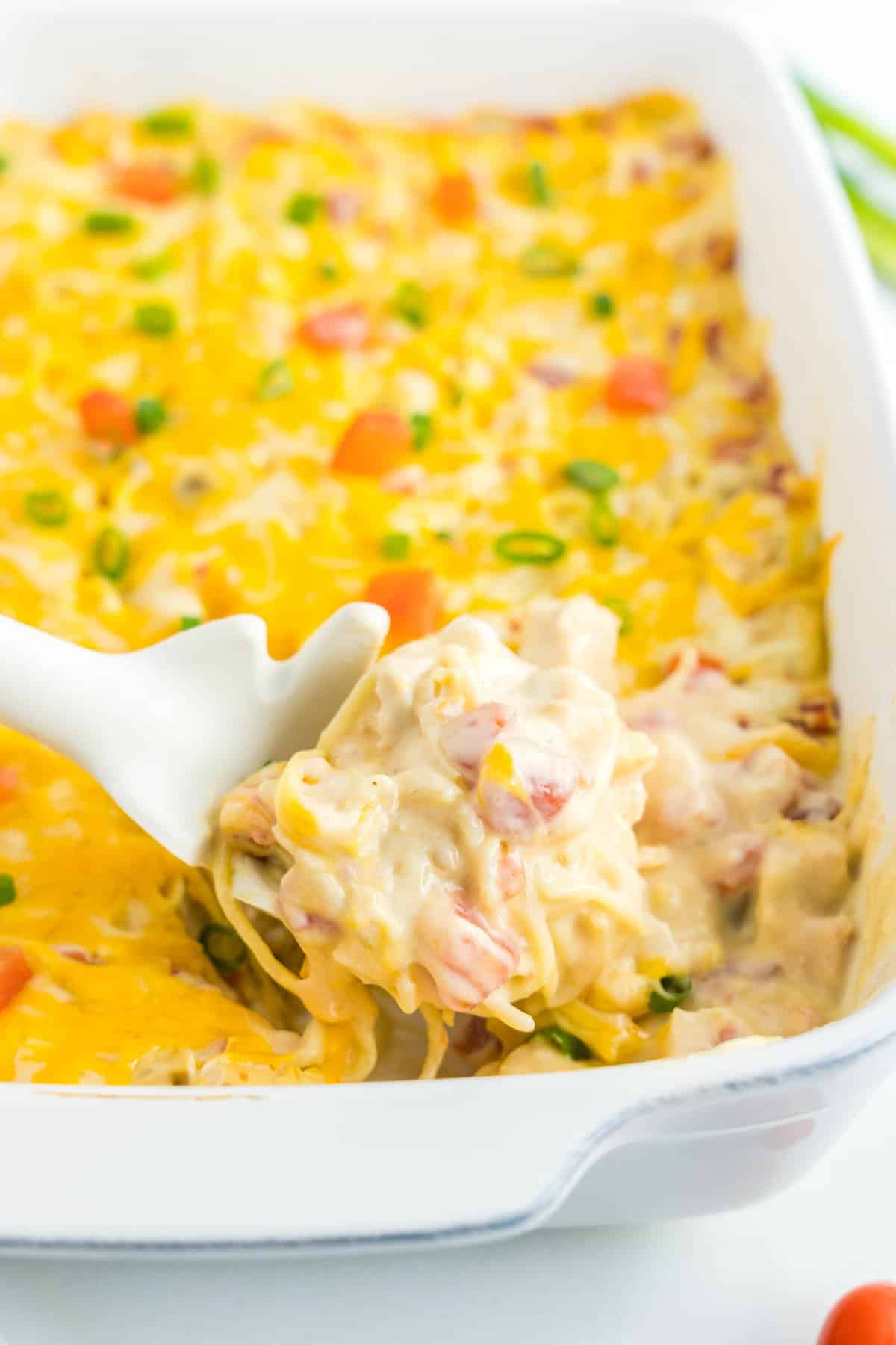 Mexican Chicken Spaghetti casserole