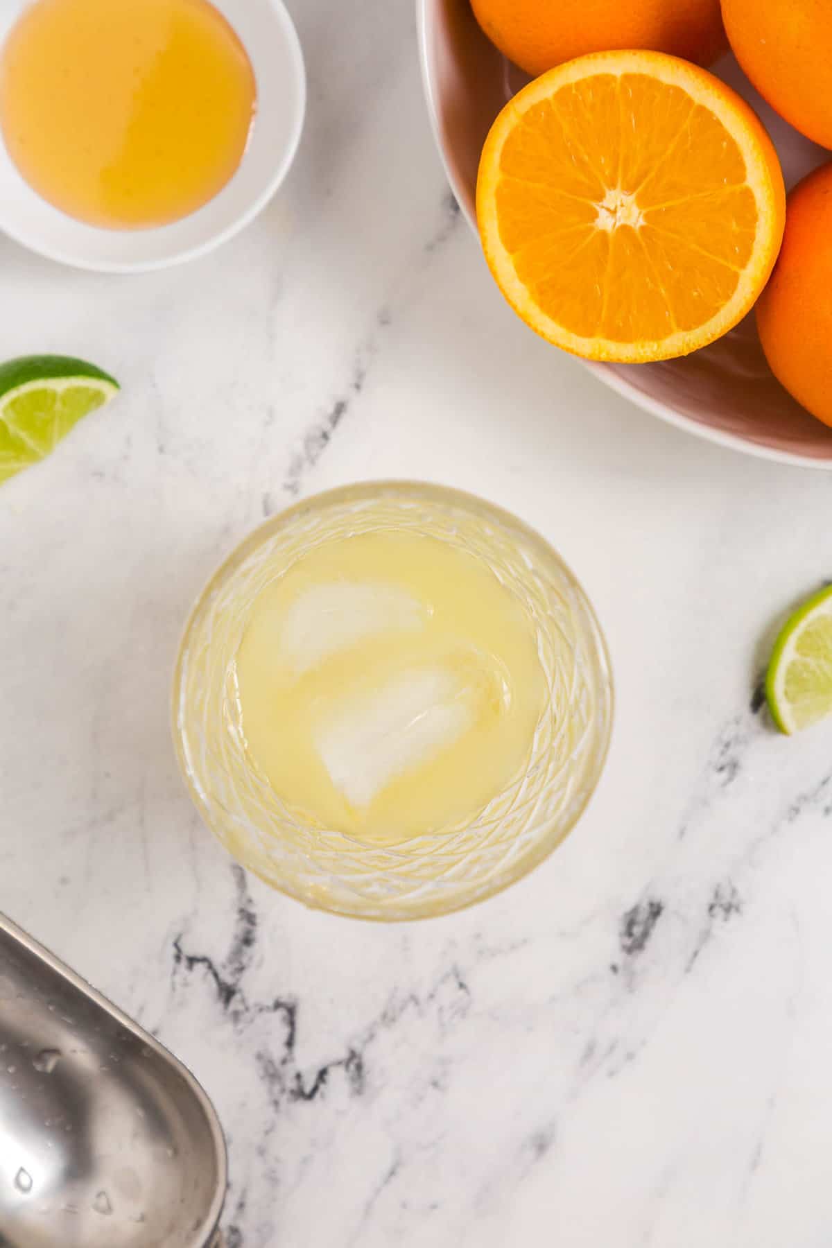 Adding Ice to Skinny Margarita Recipe