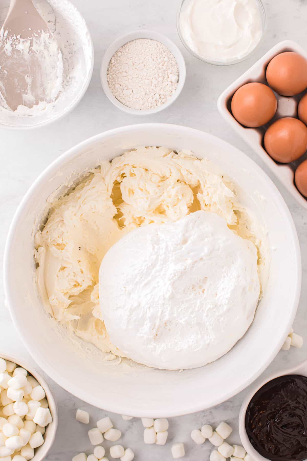 Adding Sour Cream to Cream Cheese for Smore Cheesecake Recipe