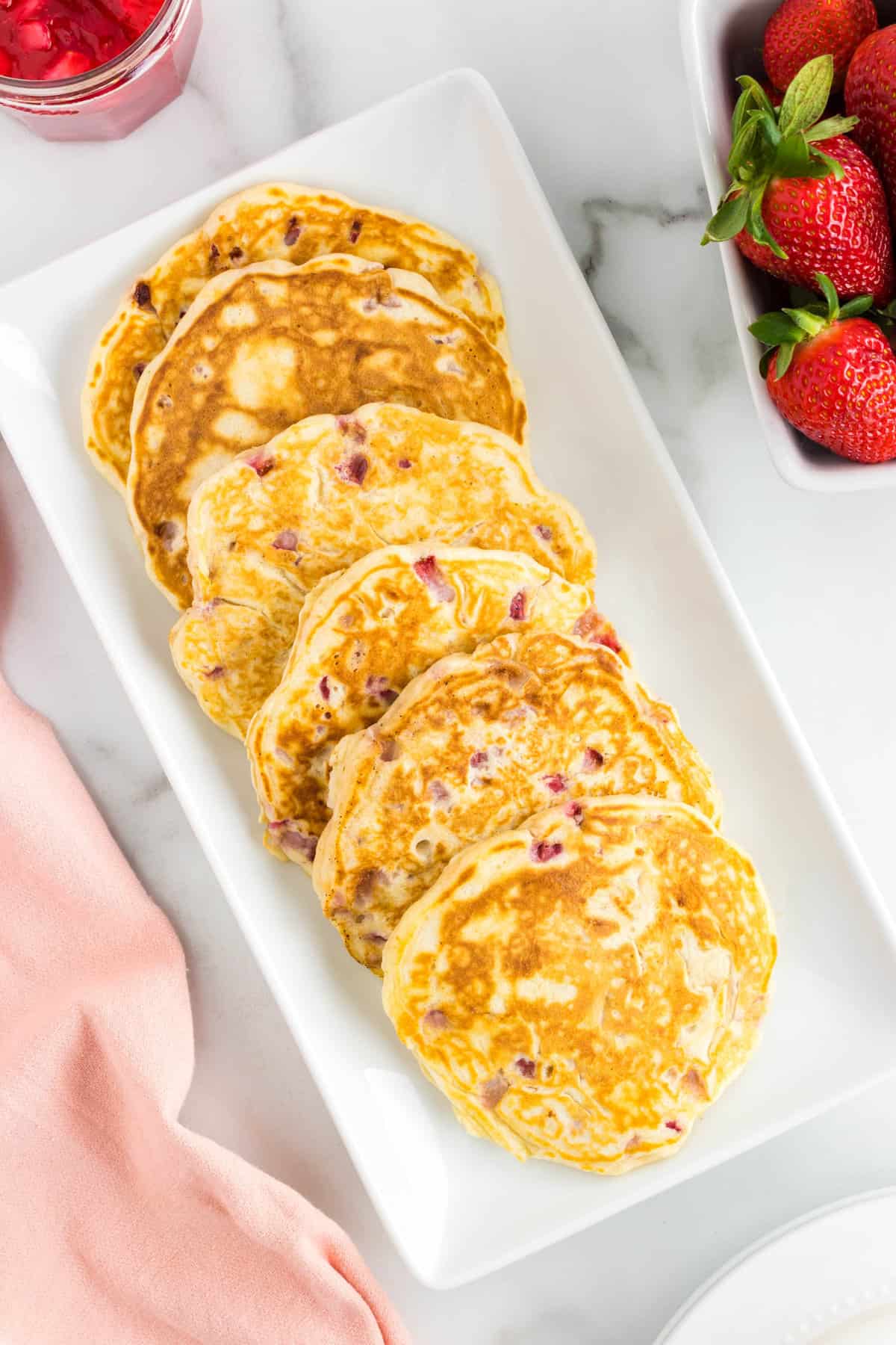 Strawberry Pancakes Hot Off the Griddle