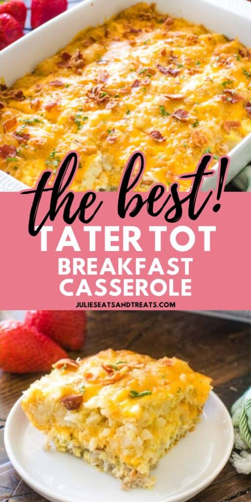 Tater Tot Breakfast Casserole Pin Image