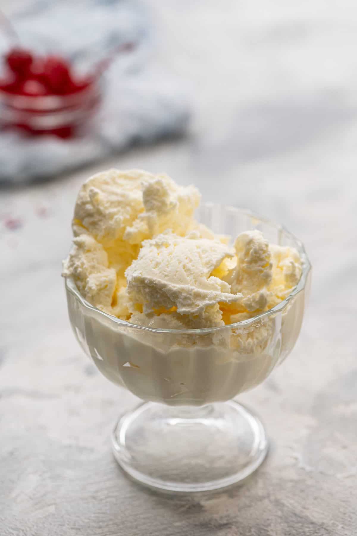 Ice Cream from the bag placed in a Bowl.