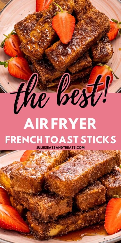 Air Fryer French Toast Sticks Pinterest Image