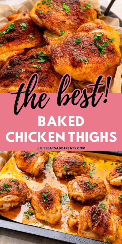 Baked Chicken Thighs Pinterest Image