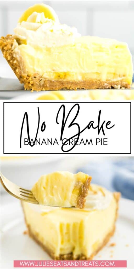 No Bake Banana Cream Pie JET Pinterest Image