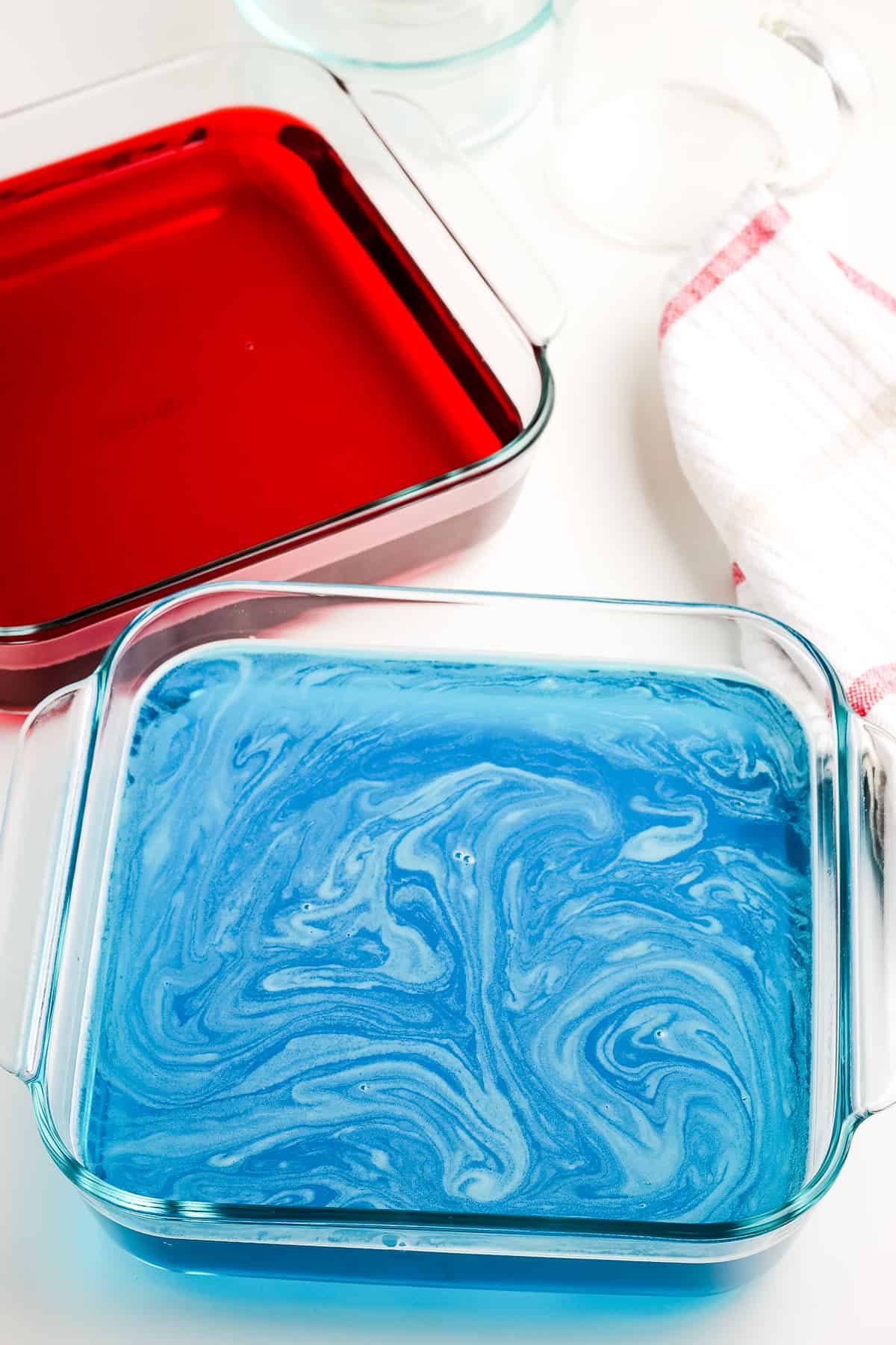 Place Jello in a 8x8 pan and put in the refrigerator for 4 hours