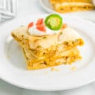 Sheet Pan Chicken Quesadillas with Added Toppings