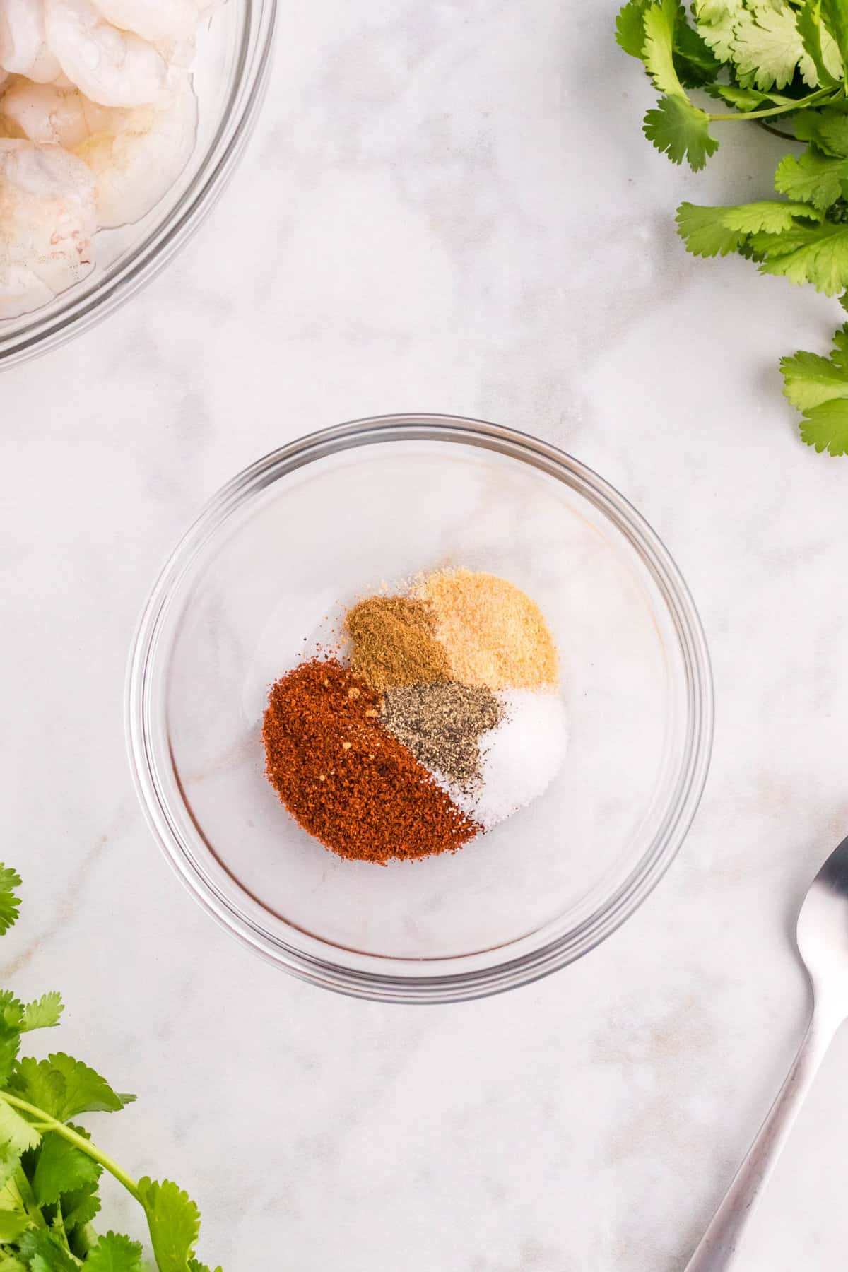 Combining Seasonings for Shrimp Tacos Recipe