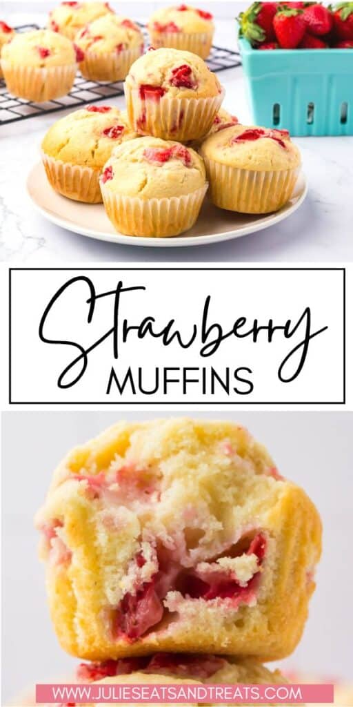 Strawberry Muffins JET Pinterest Image