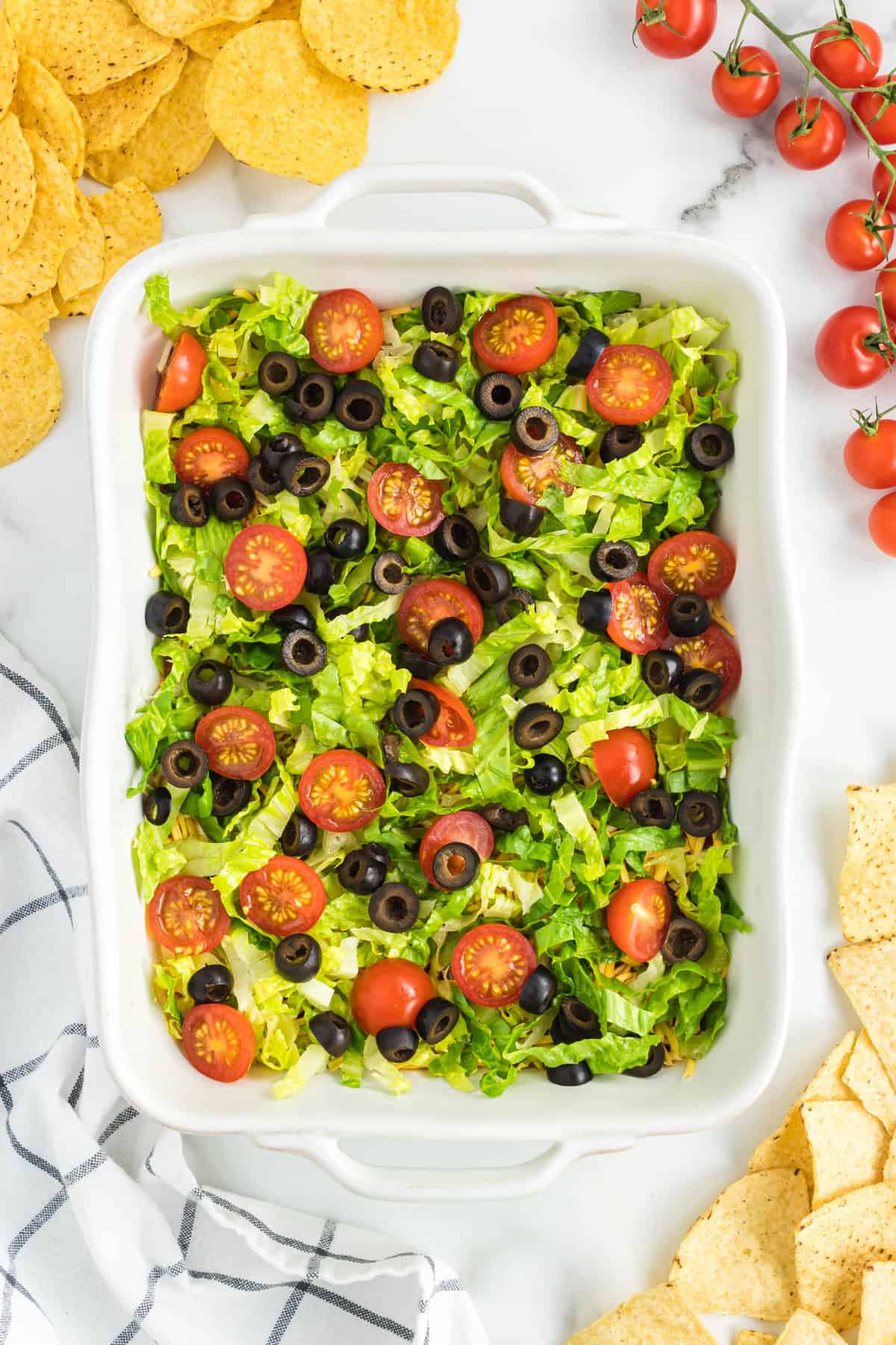 Easy Layered Taco Dip with all the Fixings