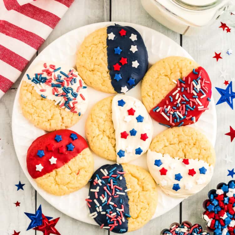 Photo of cookies displayed on a white plate