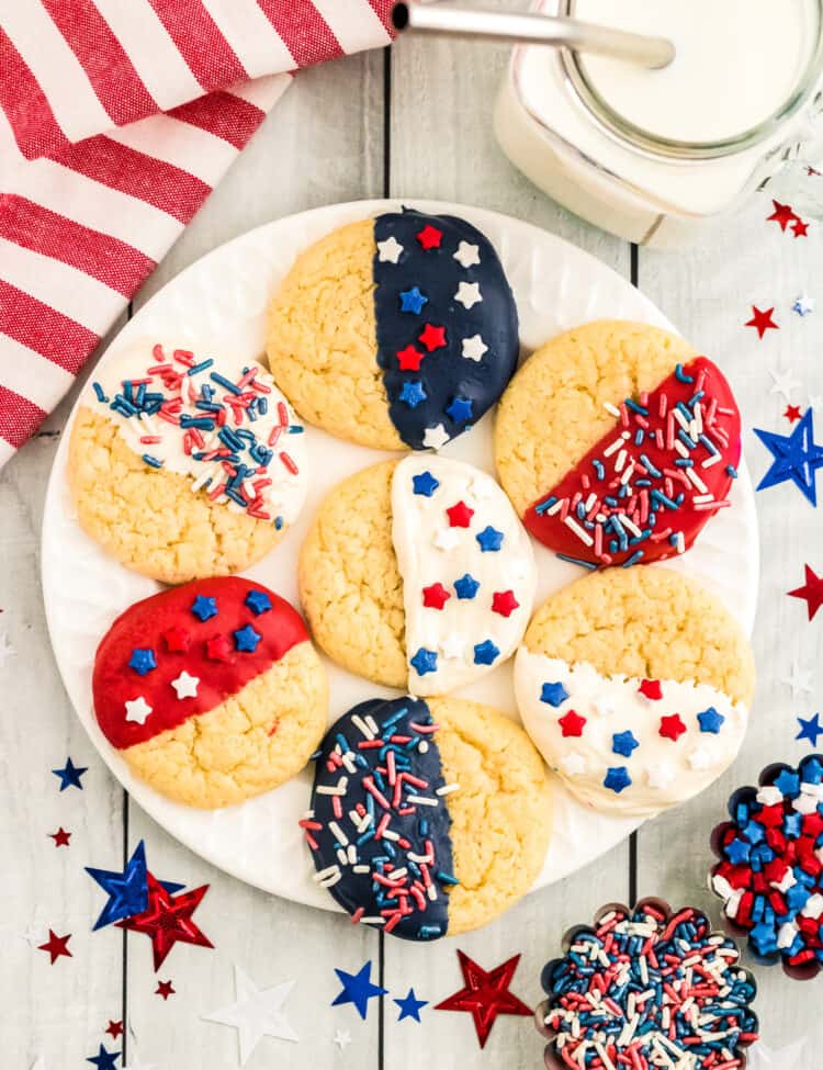 Photo of cookies displayed on a white plate