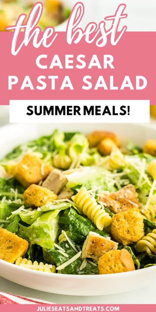 Caesar Pasta Salad Pinterest Image
