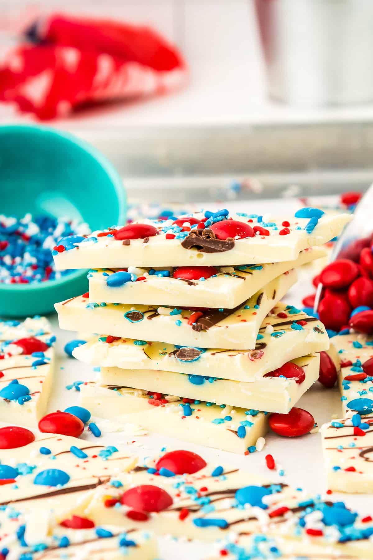 Red White and Blue Bark Recipe - Meatloaf and Melodrama