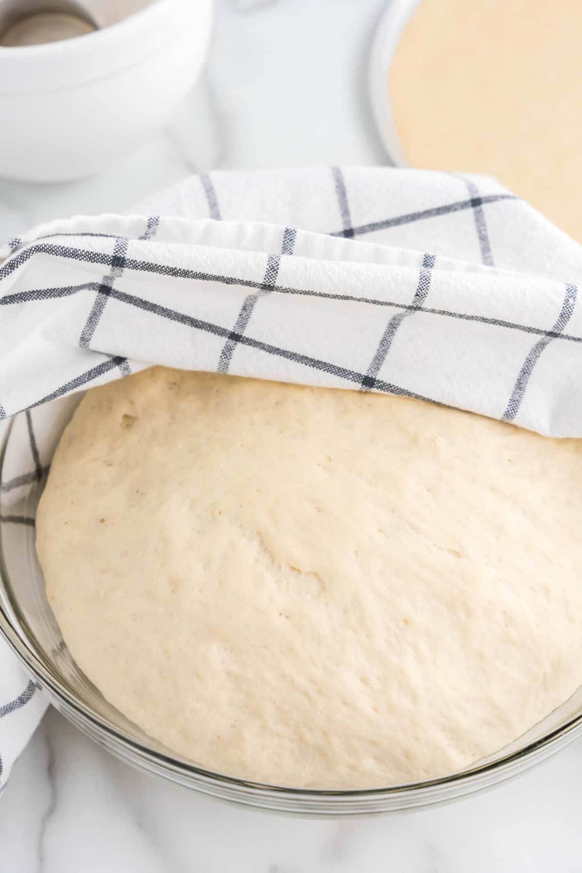 Homemade Pizza Dough Rising for the Best Homemade Pizza Recipe