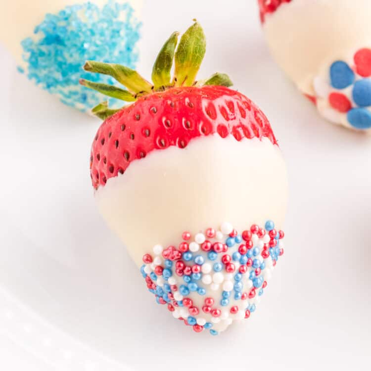 Close up Photo of a completed strawberry.