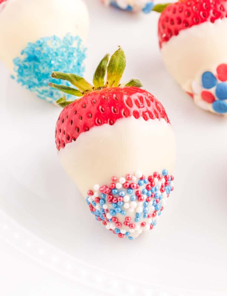 Close up Photo of a completed strawberry.