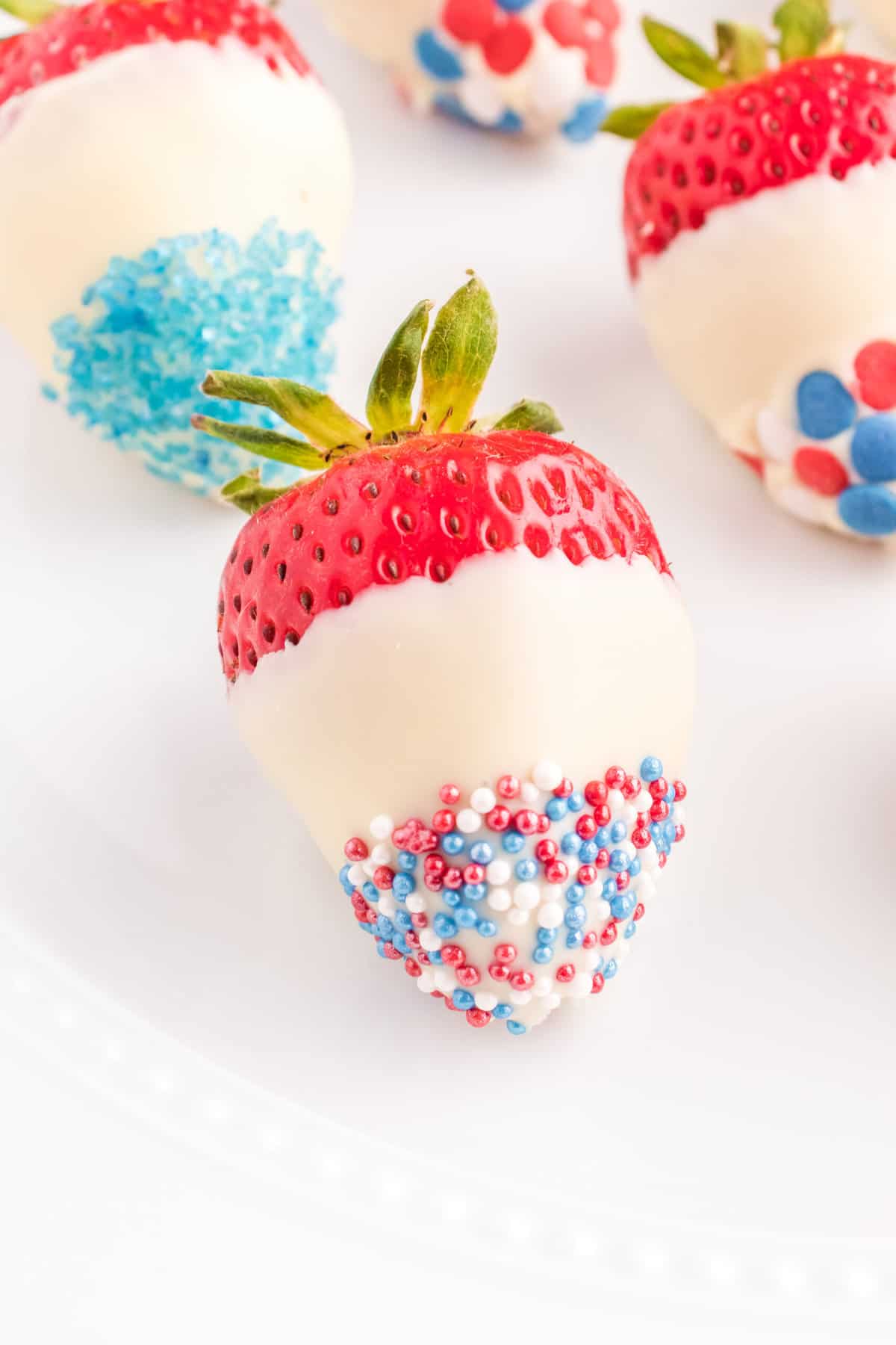 Close up Photo of a completed strawberry.