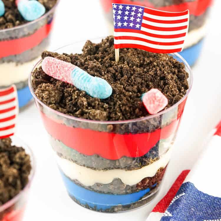 Red, White & Blue Dirt Cup Square Image