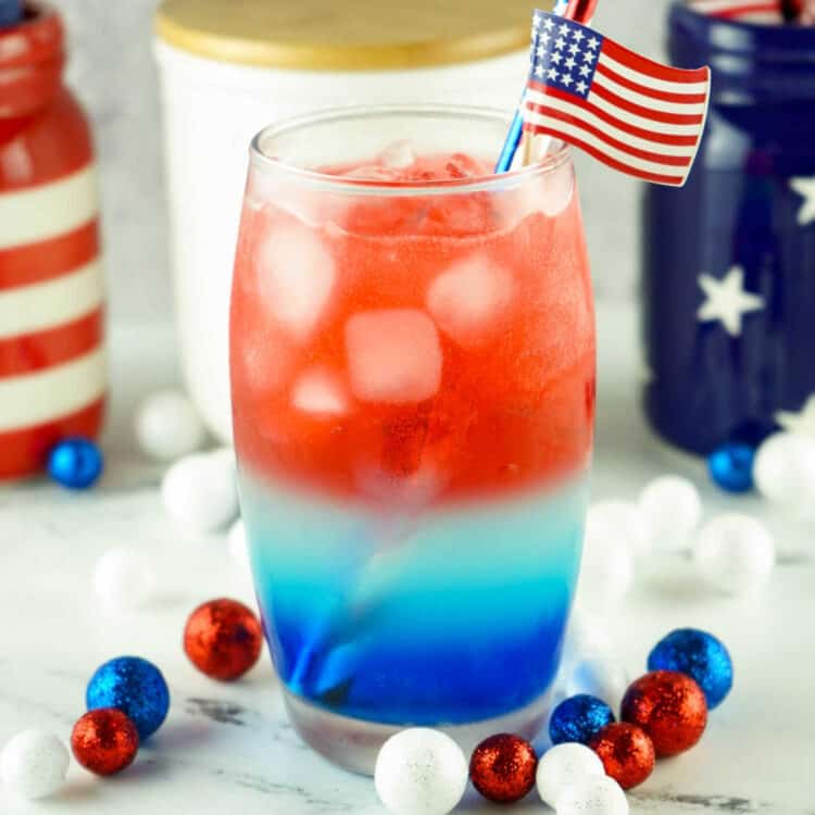 Red White and Blue Cocktail Square Image