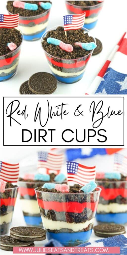 Red, White and Blue Dirt Cups JET Pin Image