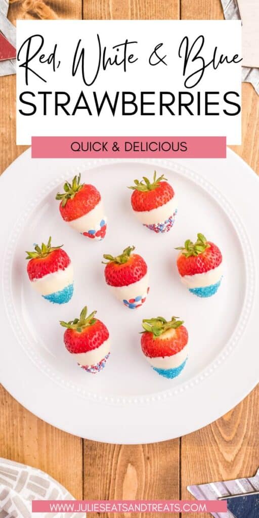 Red, White and Blue Strawberries JET Pinterest Image
