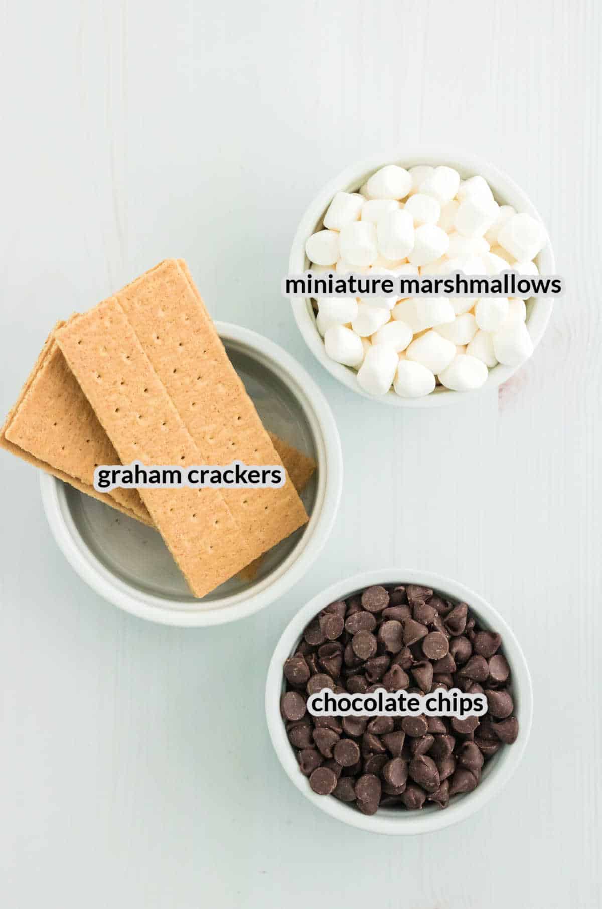 Overhead Image of the S'mores Bark Ingredients