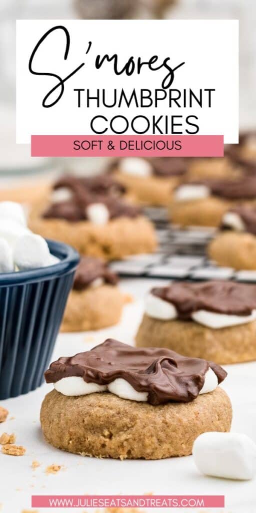 S'mores Thumbprint Cookies JET Pinterest Image