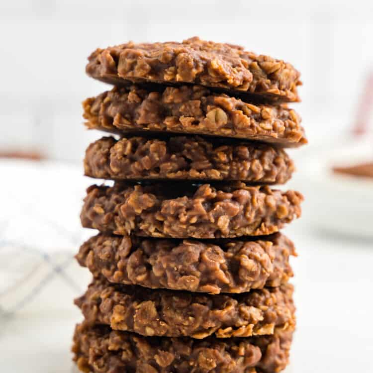 Stack of No Bake Cookies