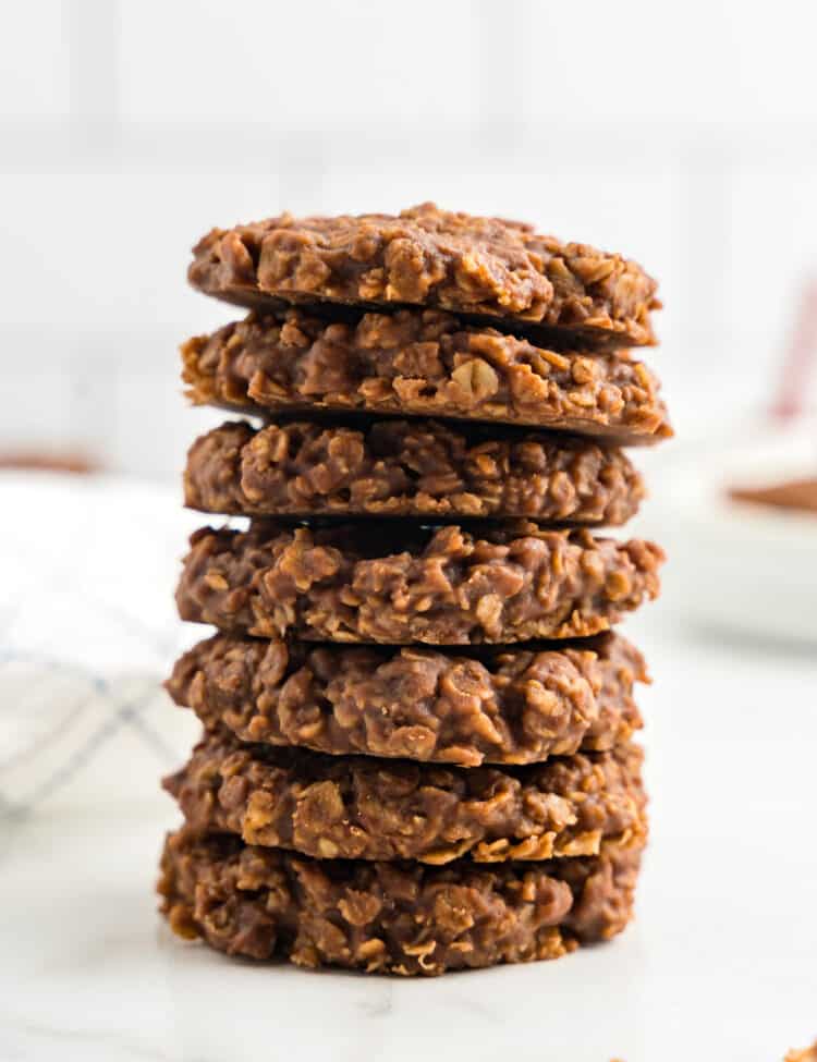 Stack of No Bake Cookies