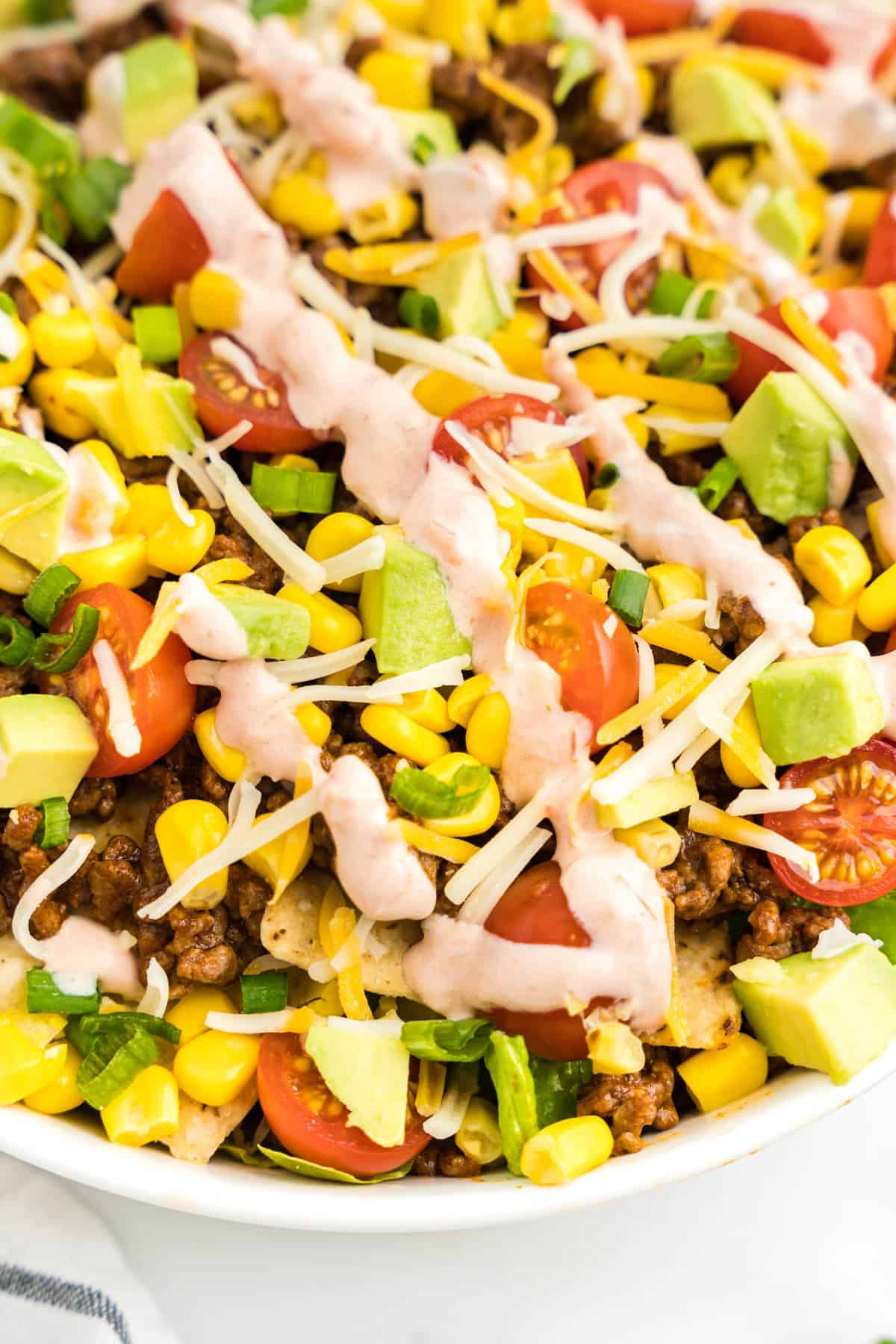 Easy Taco Salad Loaded with all the Fixings in a bowl