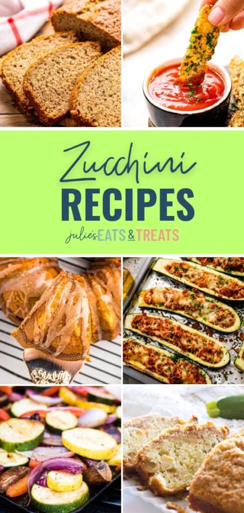 Zucchini Recipes Pinterest Collage image