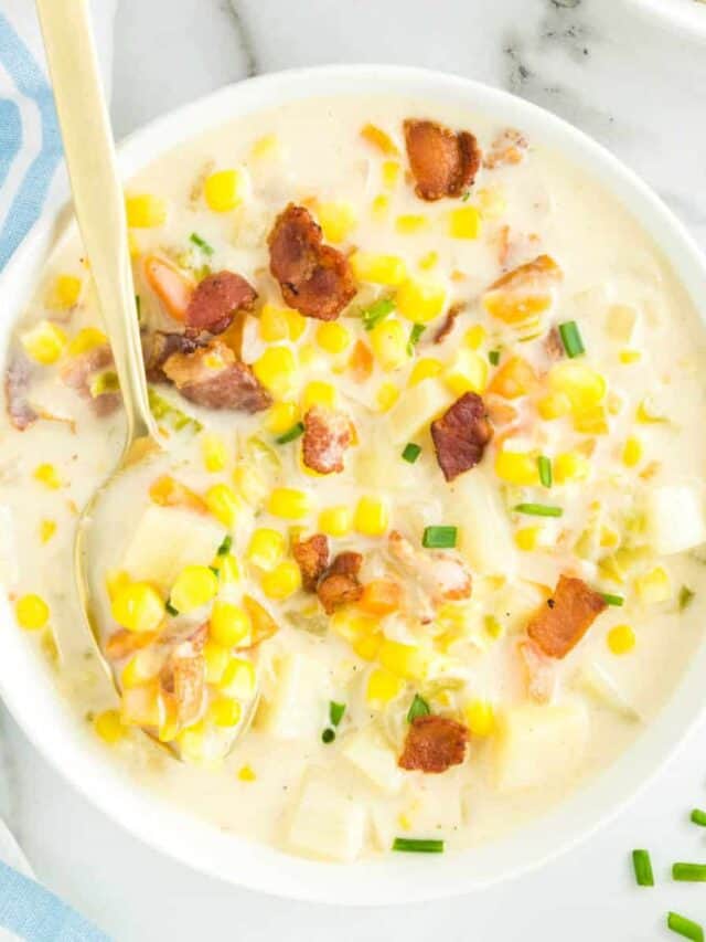 Potato Corn Chowder Recipe in Bowl