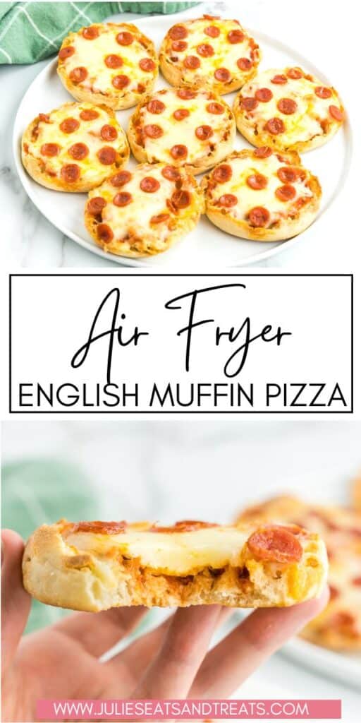 Air Fryer English Muffin Pizzas JET Pin Image