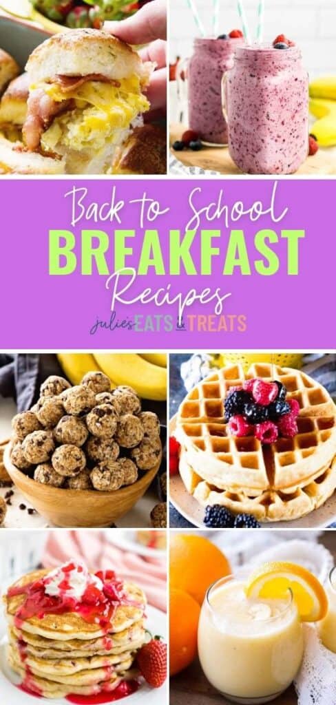 Back to School Breakfast Recipes Pin Collage