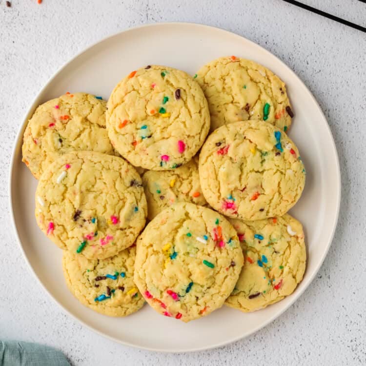 a Plate full of Freshly baked cookies