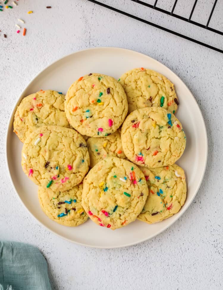 a Plate full of Freshly baked cookies