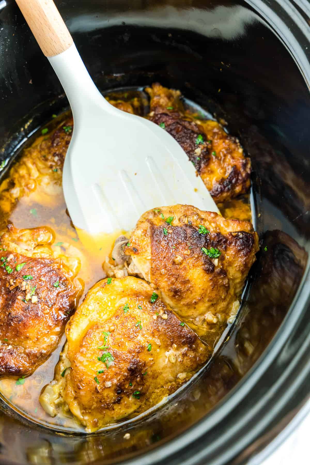 Slow Cooker Chicken Thighs - Julie's Eats & Treats ®