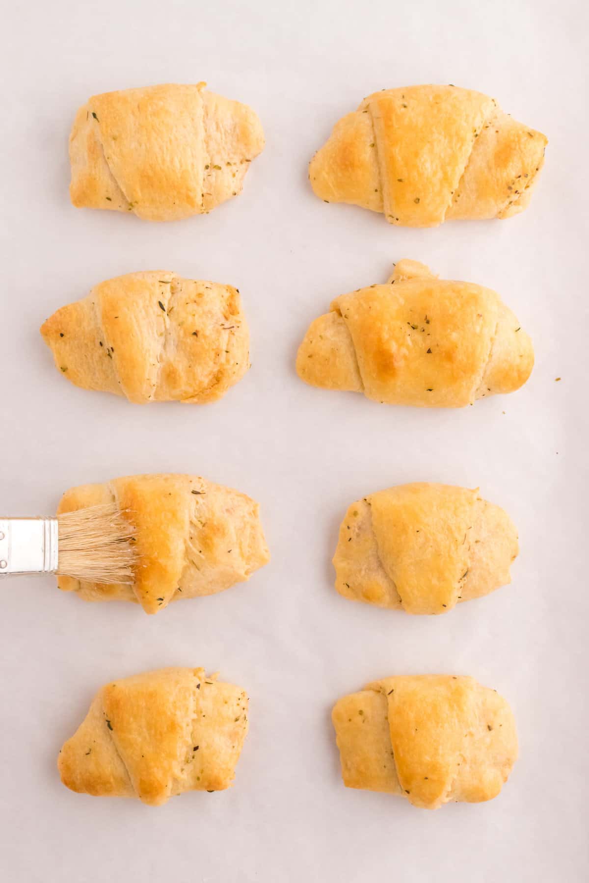 Bake and Brush the Top with Remaining butter.