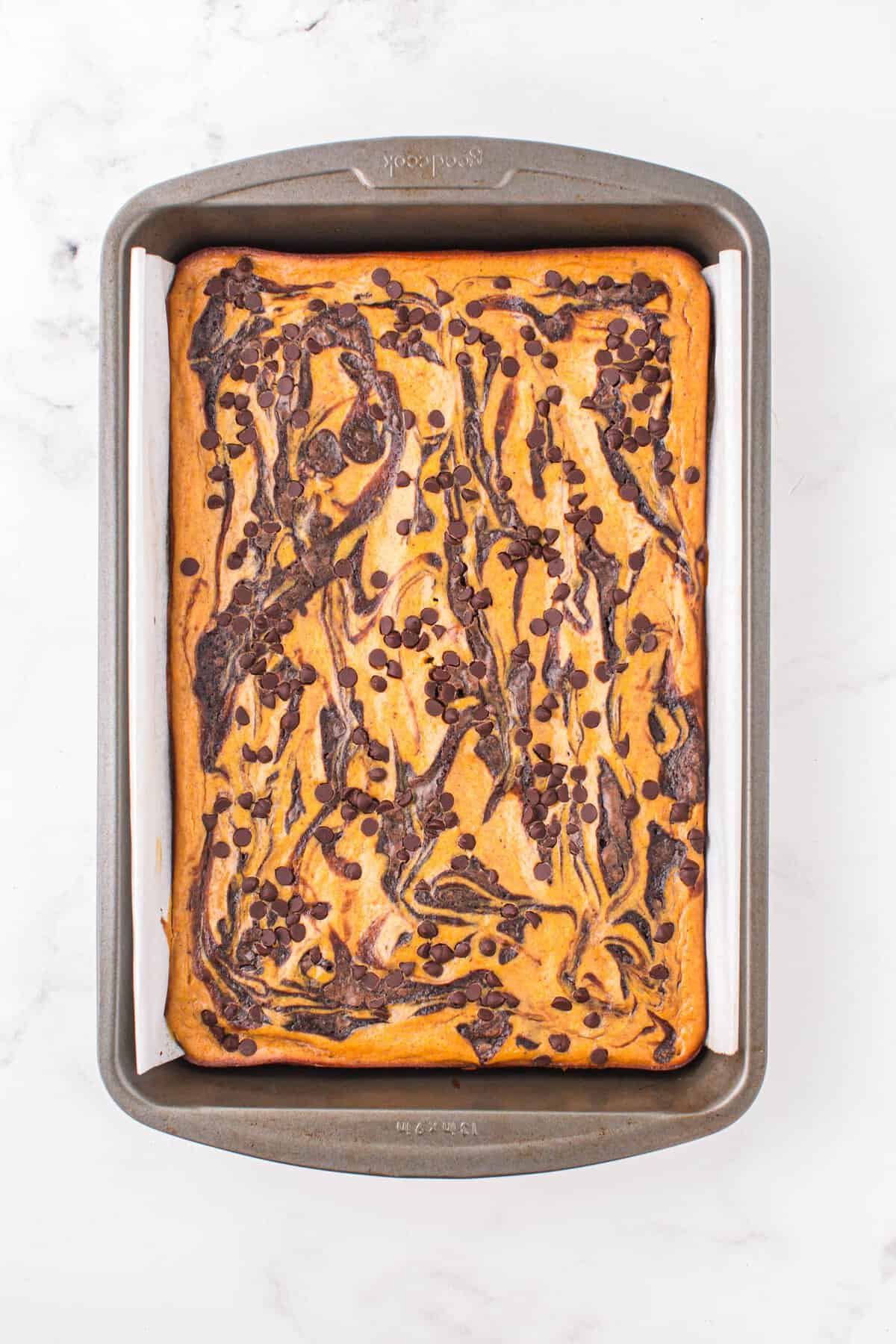 Pumpkin Brownies baked to a golden brown