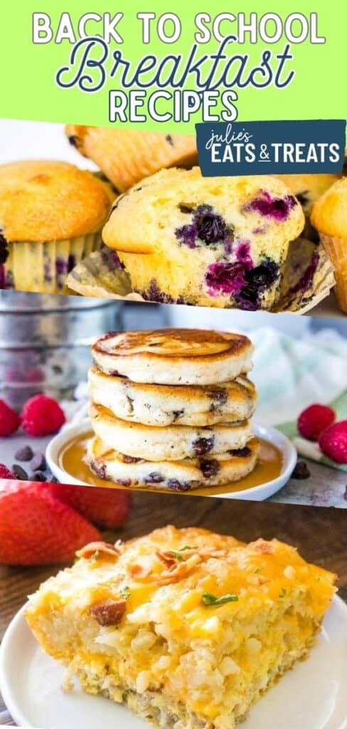 School Morning Breakfast Recipes Pin Image