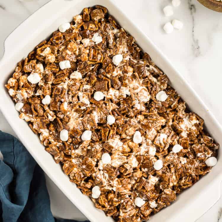 Press mixture into 9X13 pan and let cool.