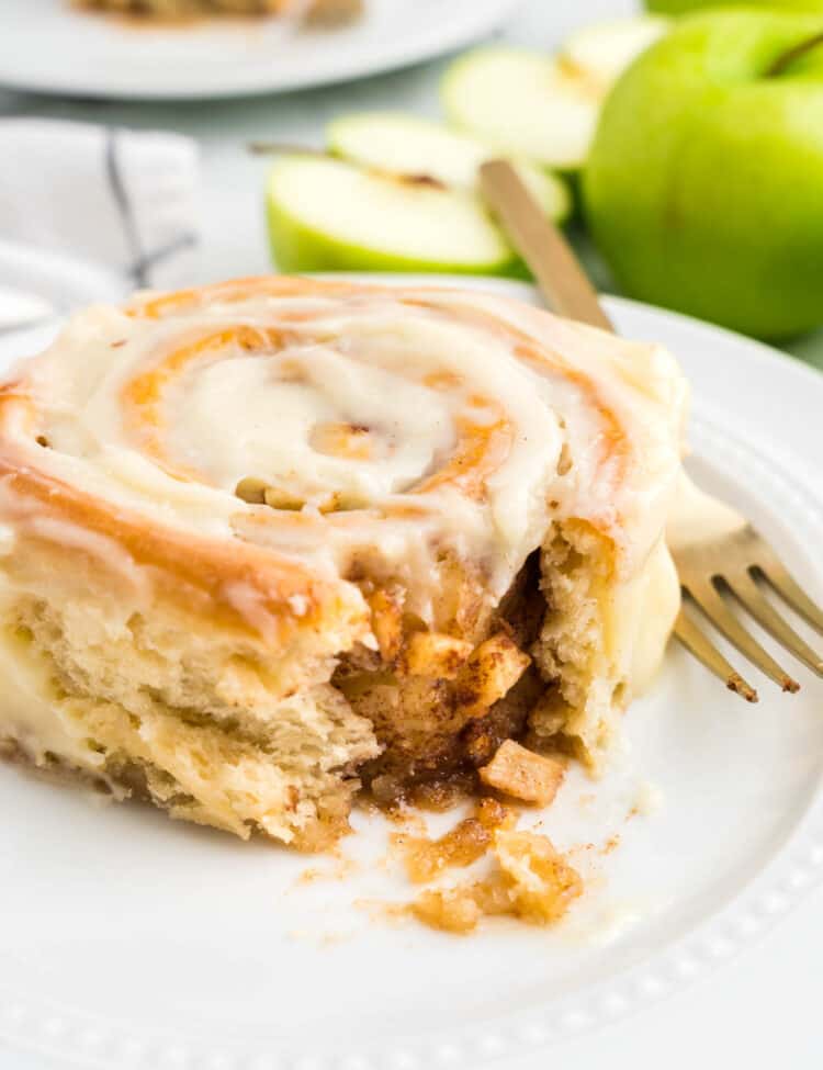 Apple Cinnamon Rolls on plate