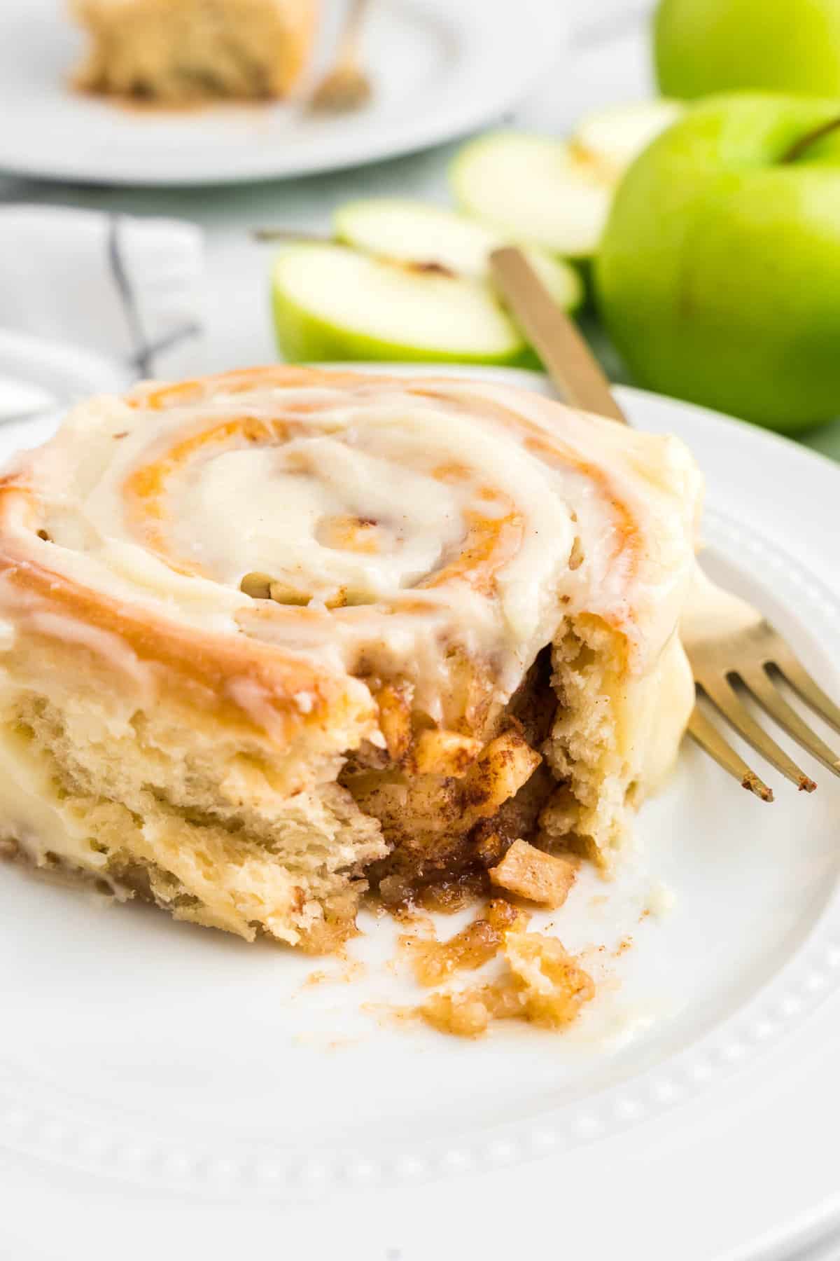 Apple Cinnamon Rolls on plate