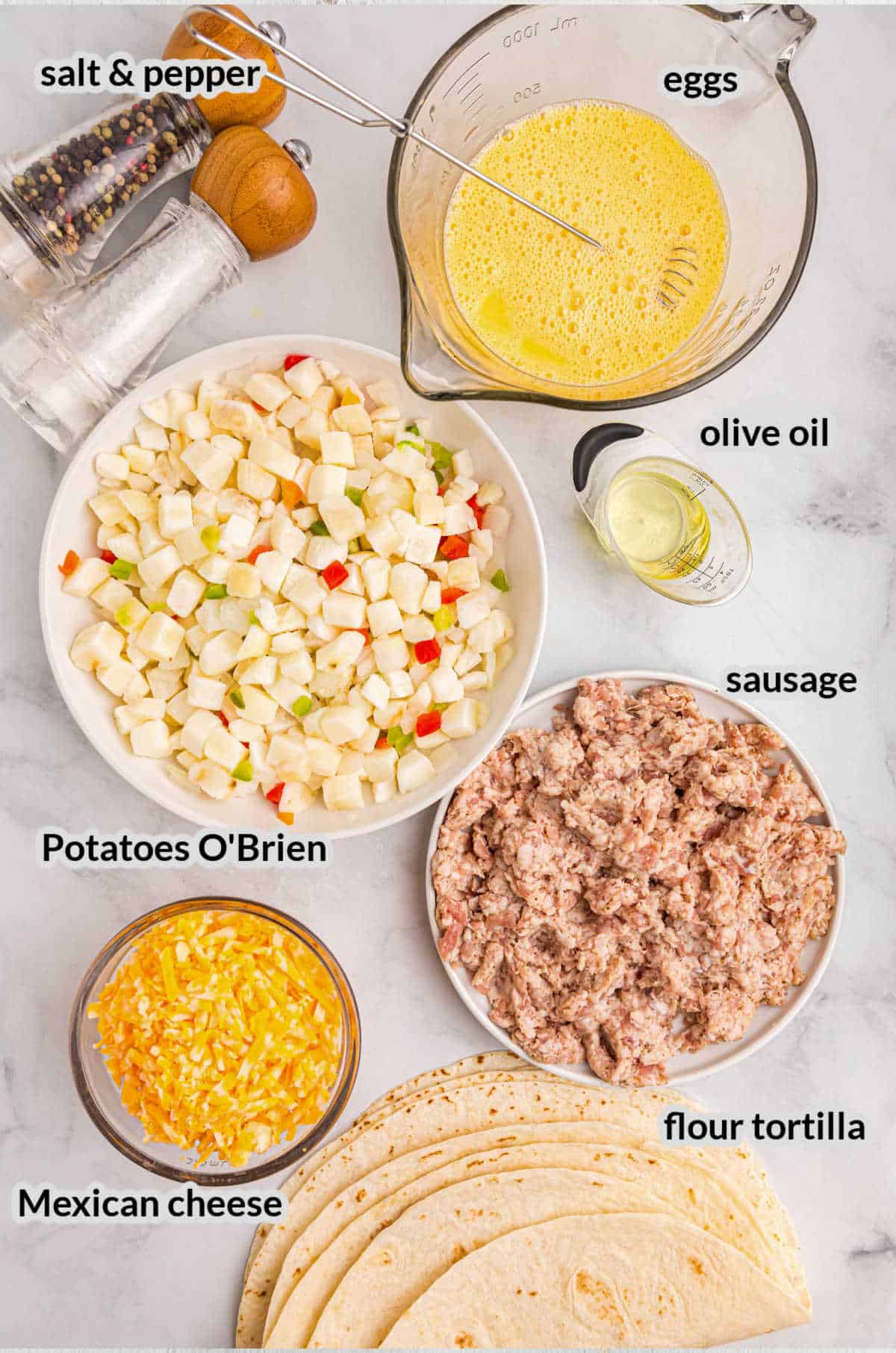 Breakfast Burritos Ingredients