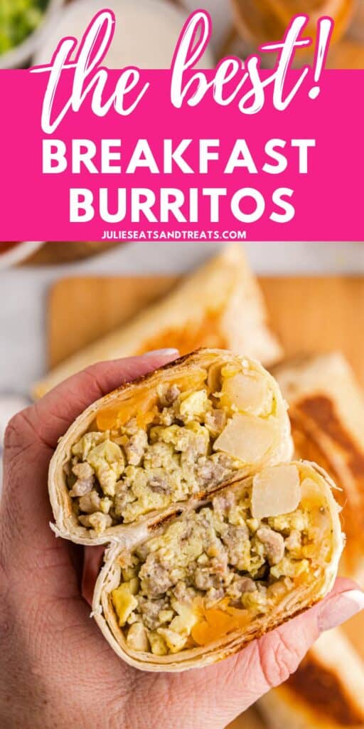 Breakfast Burritos Pinterest Image